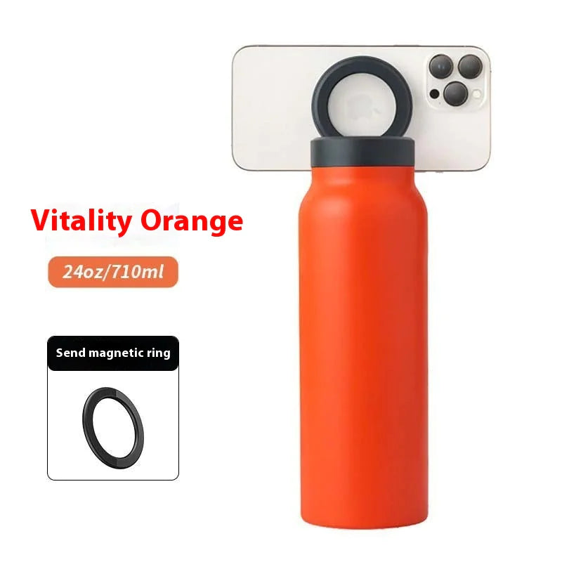 Phone Holder Thermos Bottle