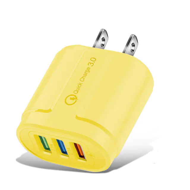 Macaron Color USB Charger with 3 Ports (5V 2A)