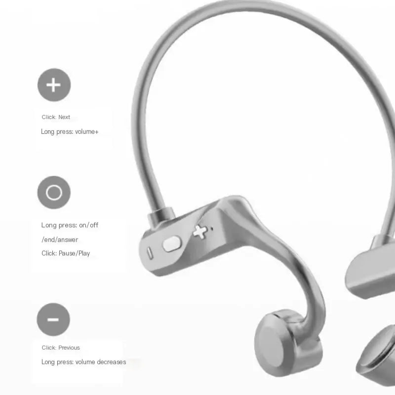 KS69 Bone Conduction Bluetooth 5.2 Neckband Earphones