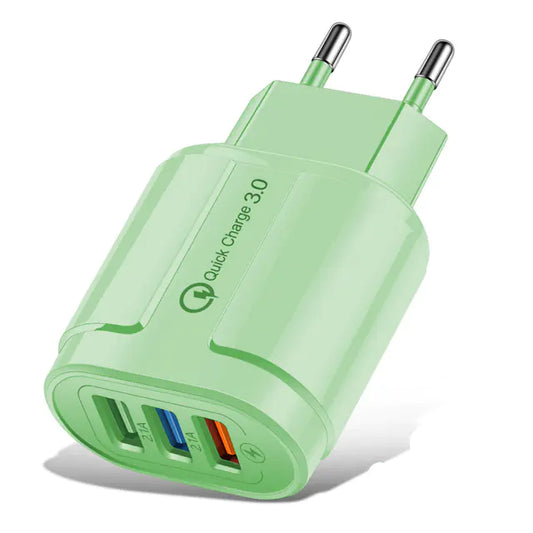 Macaron Color USB Charger with 3 Ports (5V 2A)