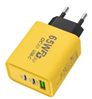 65W GaN USB Charger with Quick Charge & Multiple Ports