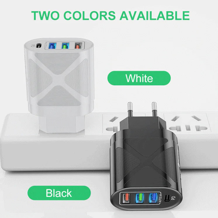 Universal Mobile Phone Charger with 4 USB Ports