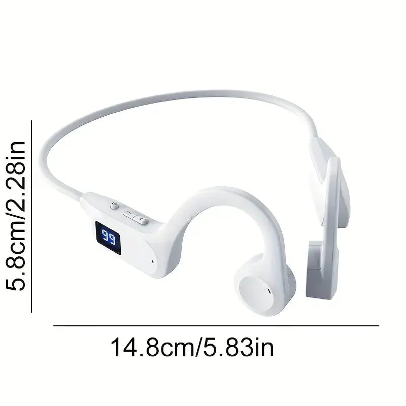 Wireless Neckband Air Conduction Earphones with Display