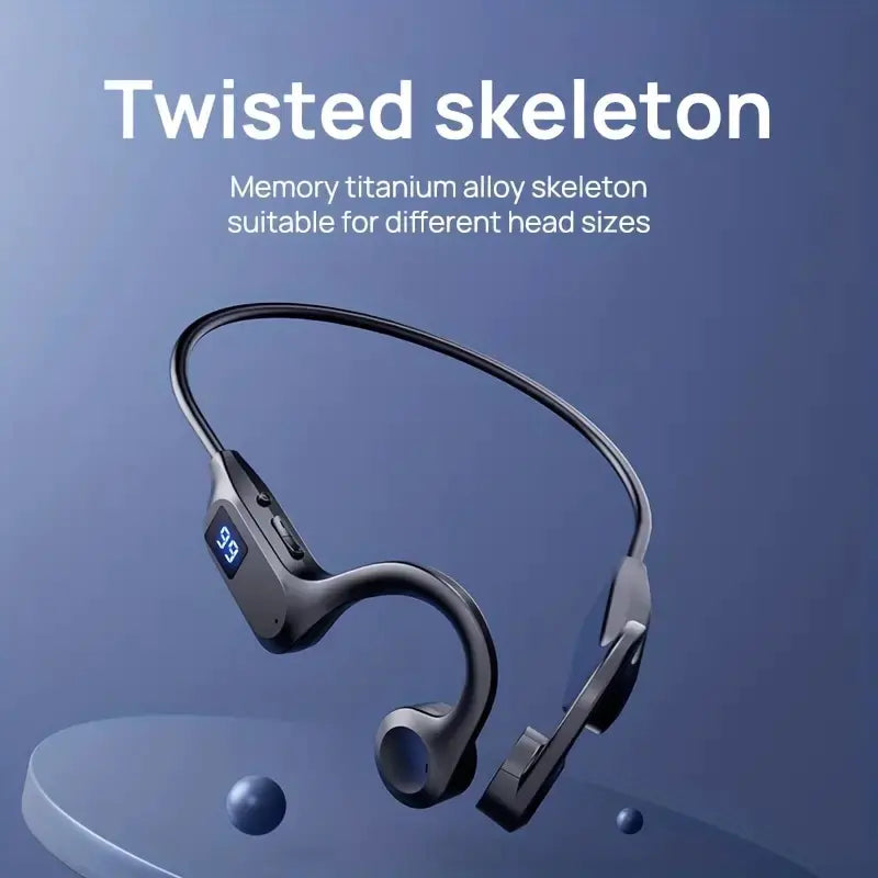 Wireless Neckband Air Conduction Earphones with Display